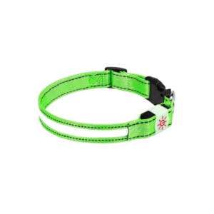 Collar Led Recargable USB Verde, 5 Modos De Luz Talla L - CL-7C-5L