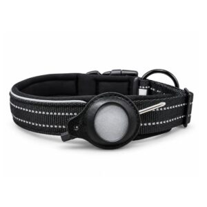 Collar Ivienx Con Soporte Airtag Color Negro Talla L