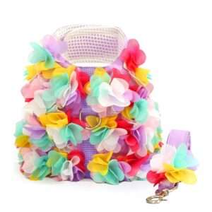 Pack Arnés Tipo Chaleco Floral Con Correa