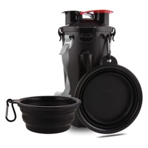 Botella Para Agua Y Alimento Con Cuencos Plegables Portátiles